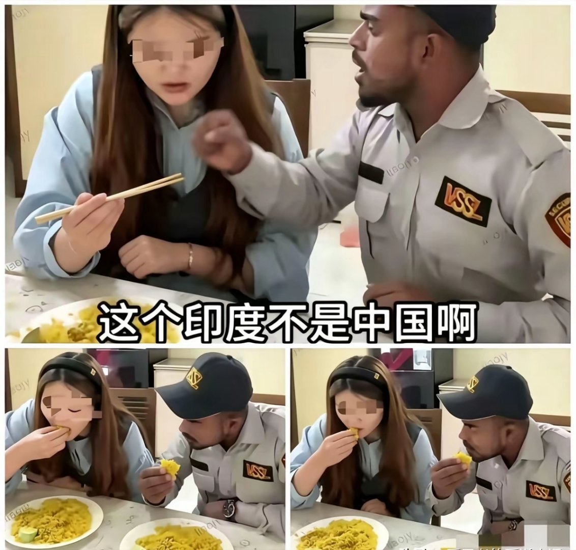 想拿筷子吃饭，被印度丈夫一把按住，当场发火怒骂：这儿是印度不是中国！ 