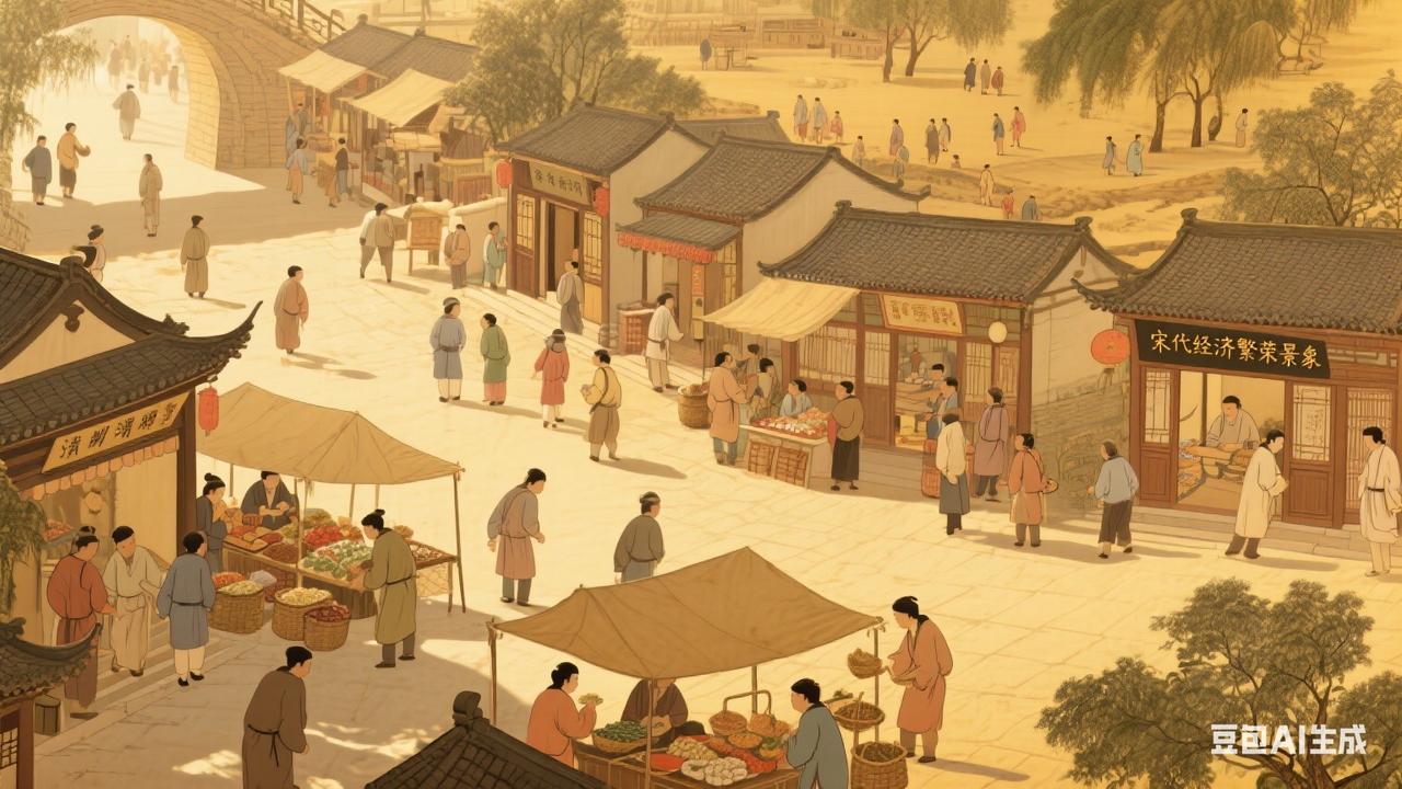铜钱上的盛世：宋代经济繁荣背后的货币逻辑

翻开《清明上河图》，扑面而来的市井喧