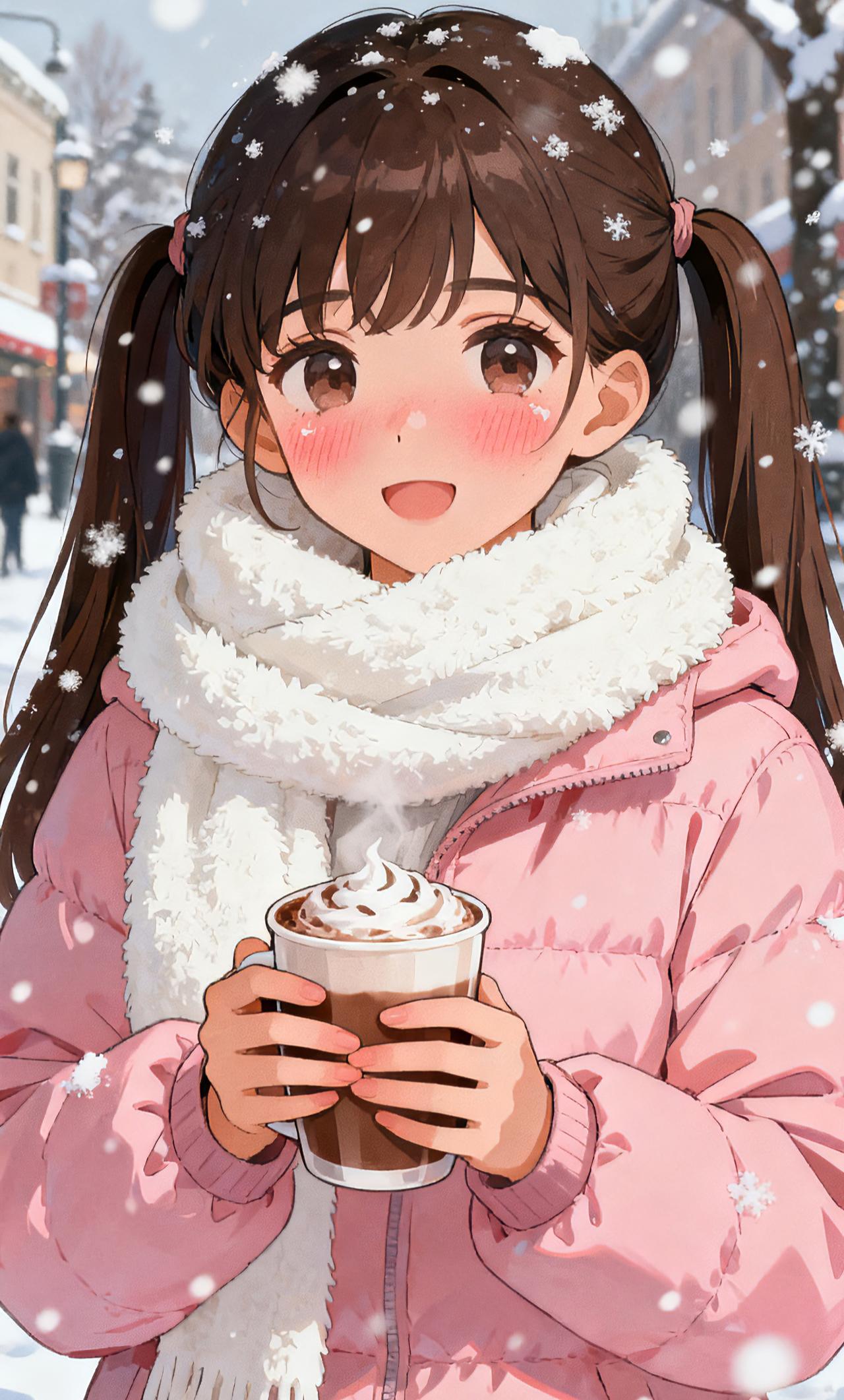 3. 降温的日子里，围巾是给脖颈的承诺，也是给自己的小浪漫。