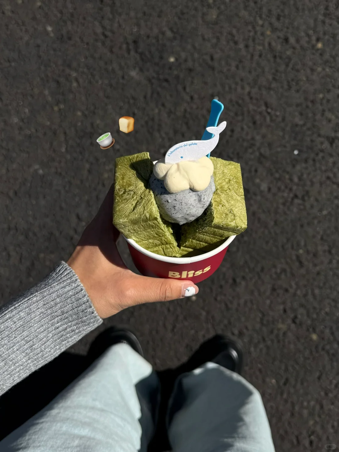 北京新开的！黑芝麻抹茶吐司gelato🍞🍨！