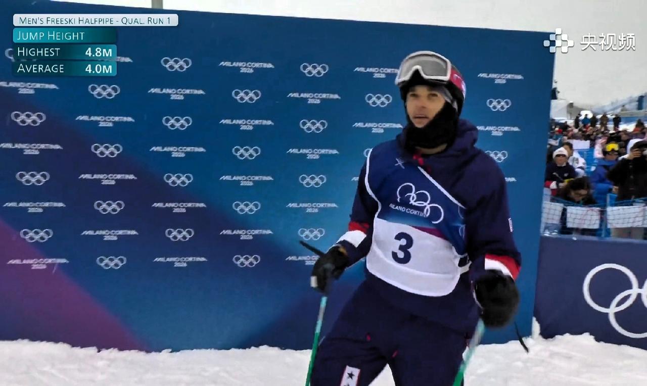 2月20日，米兰冬奥自由式滑雪男子U型场地技巧赛的预赛结果，美国队4名选手全部进