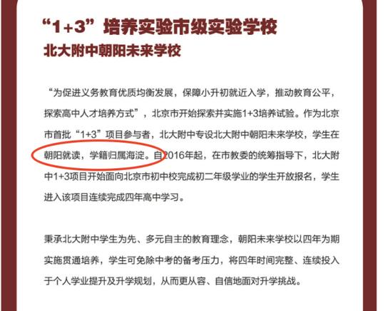 北大附中1+3