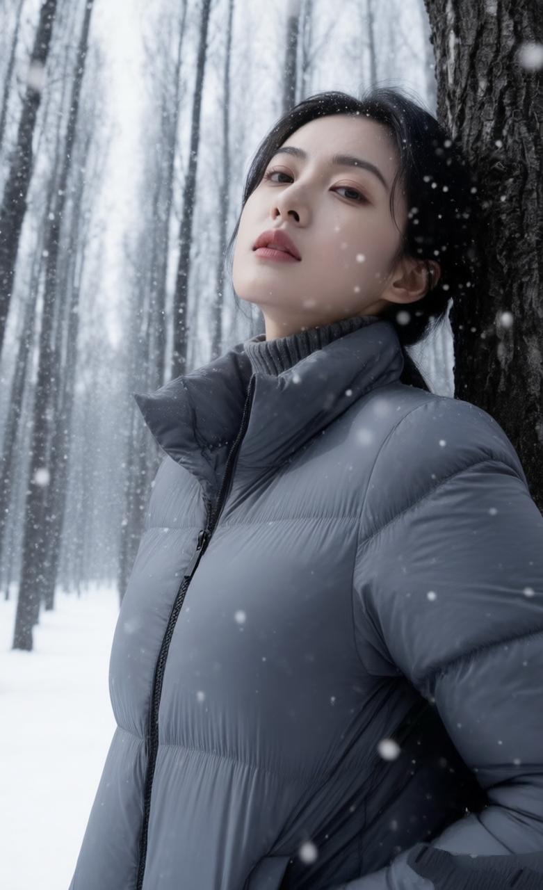 雪中独立，心随景远。