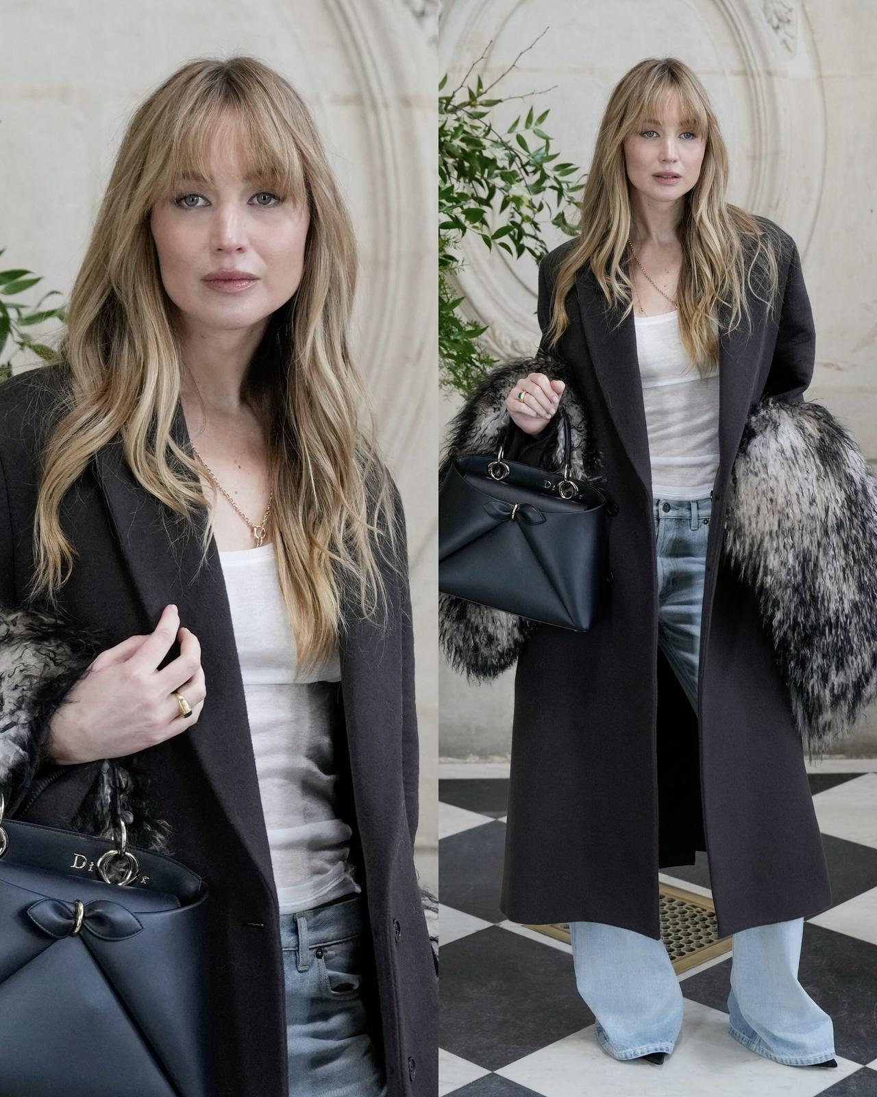 詹妮弗·劳伦斯出席迪奥2026春夏高级定制时装秀。