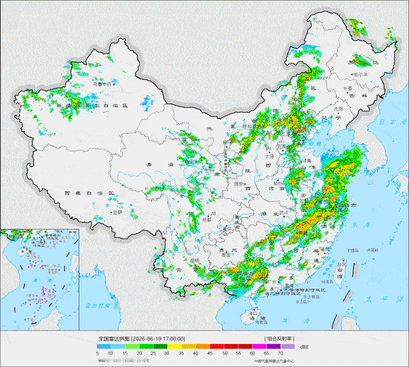 【强对流】今天广西到江苏，因为低空切变线出现了不少短时强降雨。华北等地因为暖湿气