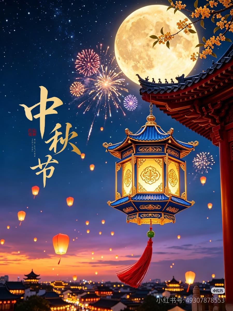 一轮皓月照神州，
岁岁中秋念旧游。
纵使孤身邀月影，
心随清辉自悠悠。