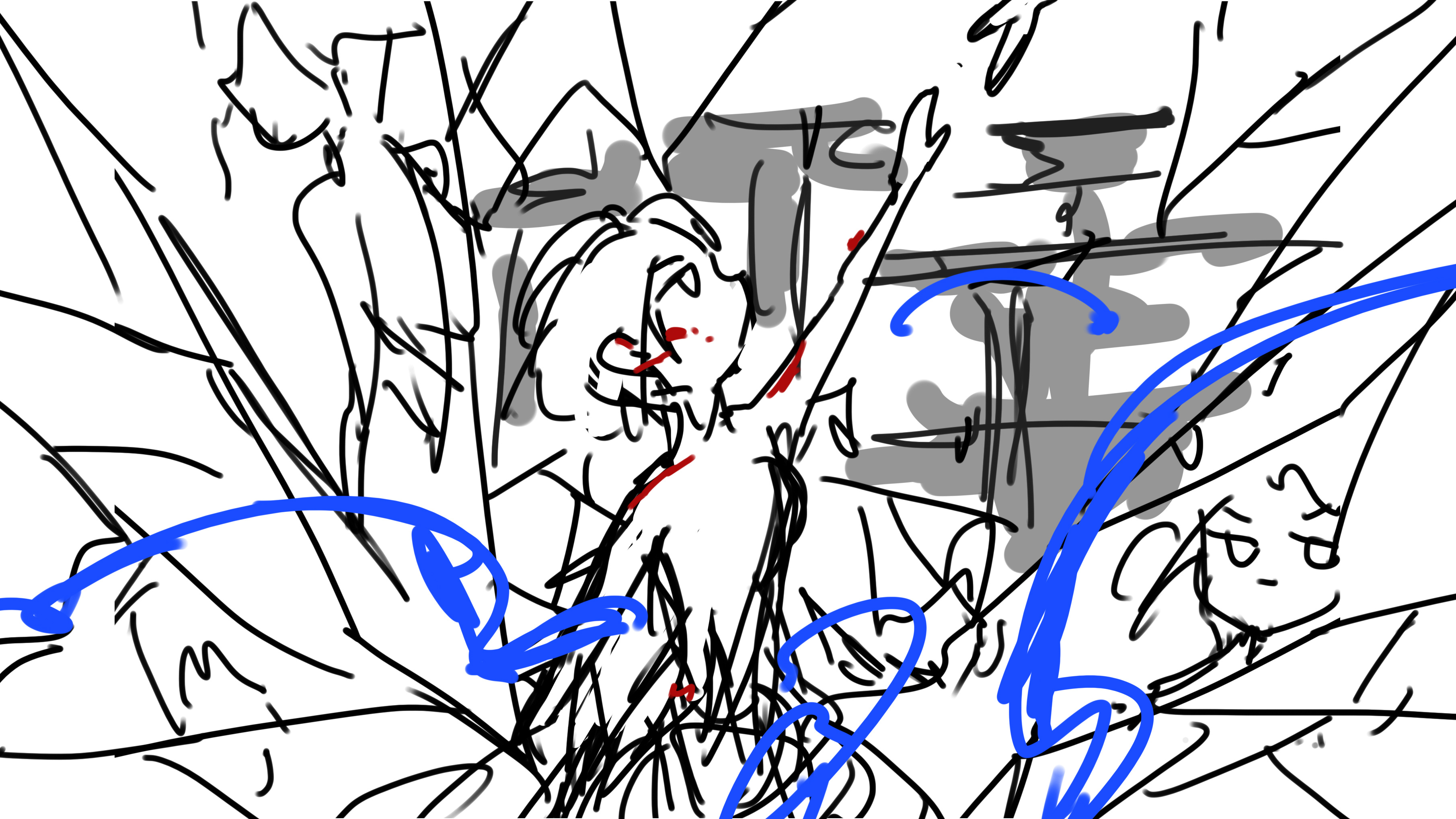 #姬如雪[超话]# 我必须分享猛腩抽象的草图，当时一眼看过去，我缓缓扣出一个问号