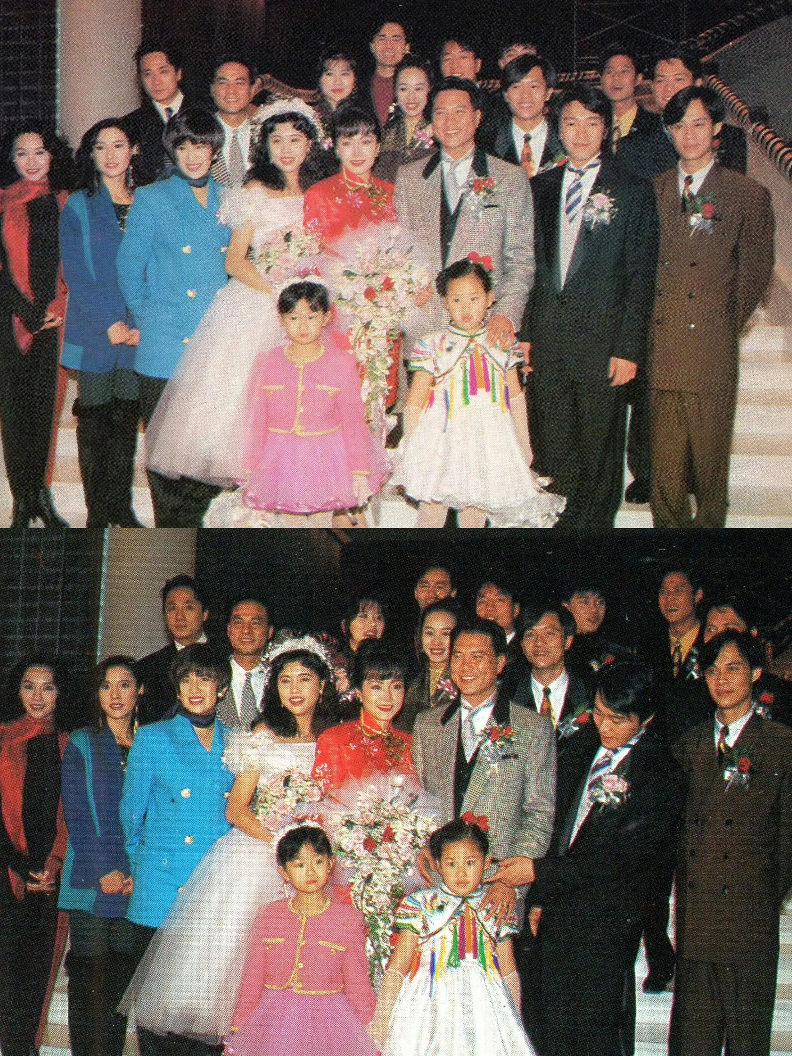 万梓良结婚时 周星驰作为伴郎出席.