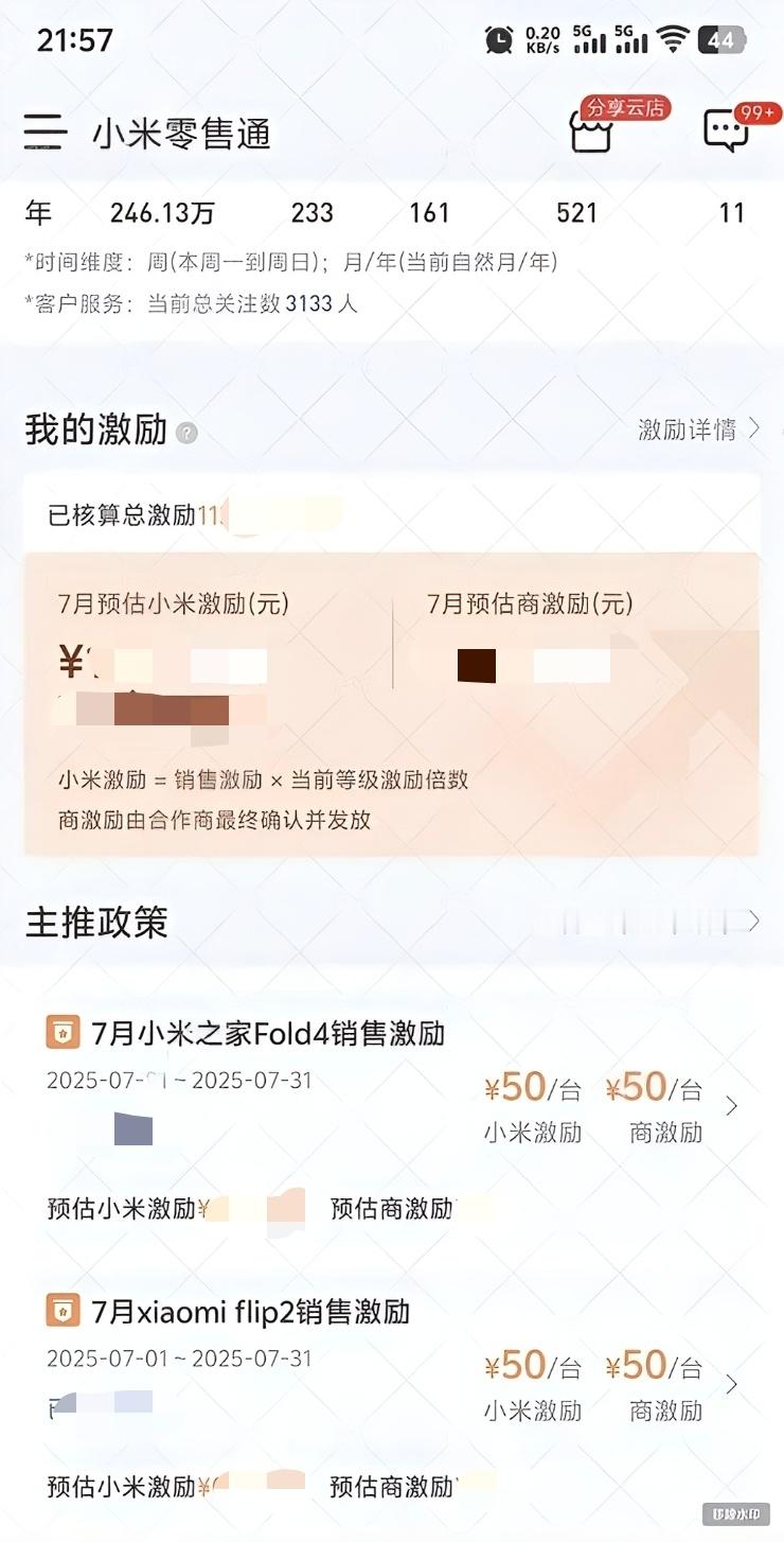 小米零售通截图。六千块的 MIX Flip2 小折叠，提成居然只有50块钱。所以
