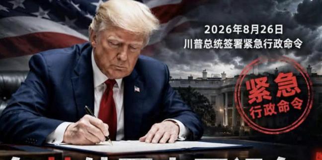 当地时间2026年8月26日，美国签署第一四四二零号行政令，宣布本国主干电力系统