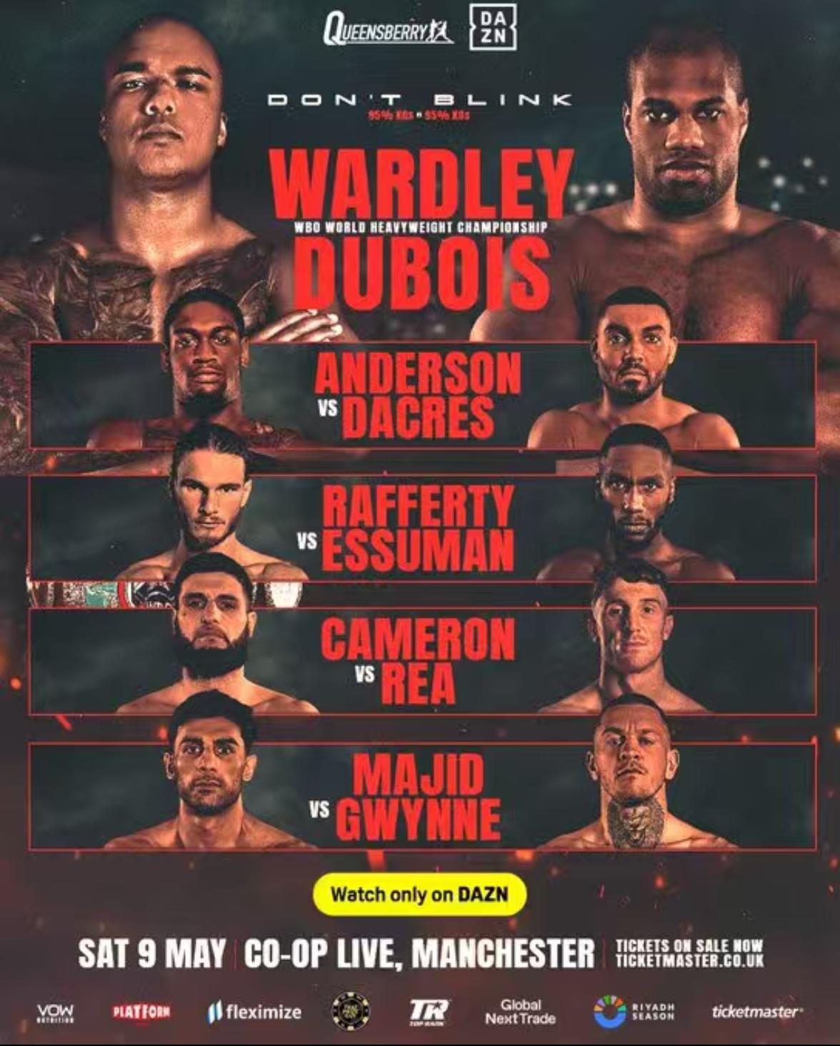 拳击预告：5月9号在英国，有两场重量级大战，值得期待！

5月9号，在英国有两场