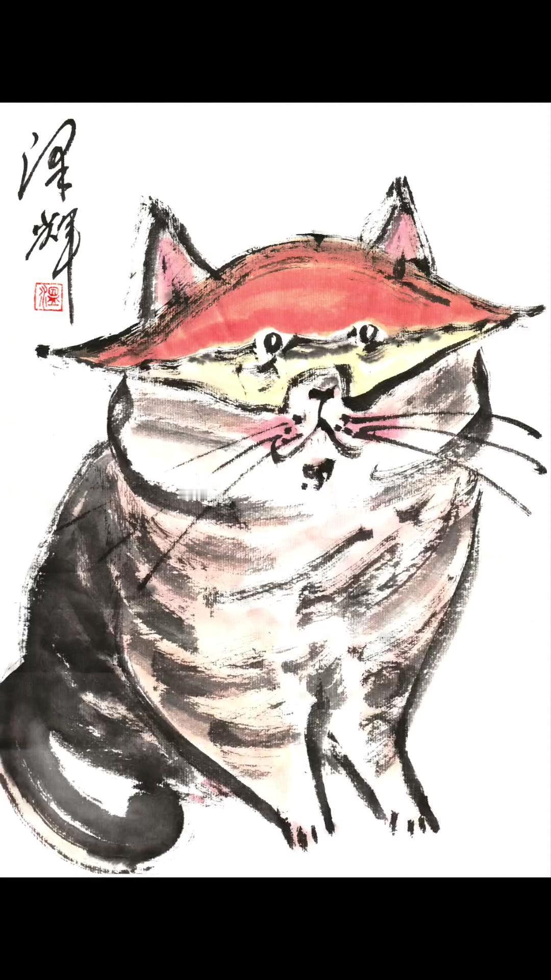 家人们谁懂啊！温泽辉的潦草猫国画也太绝了吧！
每一只猫都栩栩如生，带着点俏皮又随