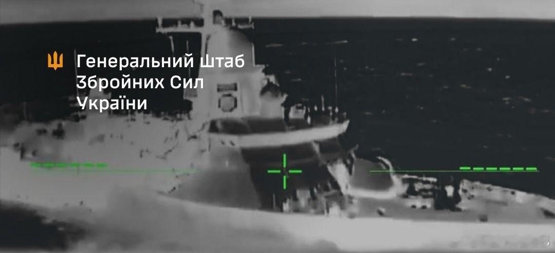 乌军称，今天在里海打击了一艘小型导弹护卫舰乌军打击了位于Dagestan卡斯皮伊