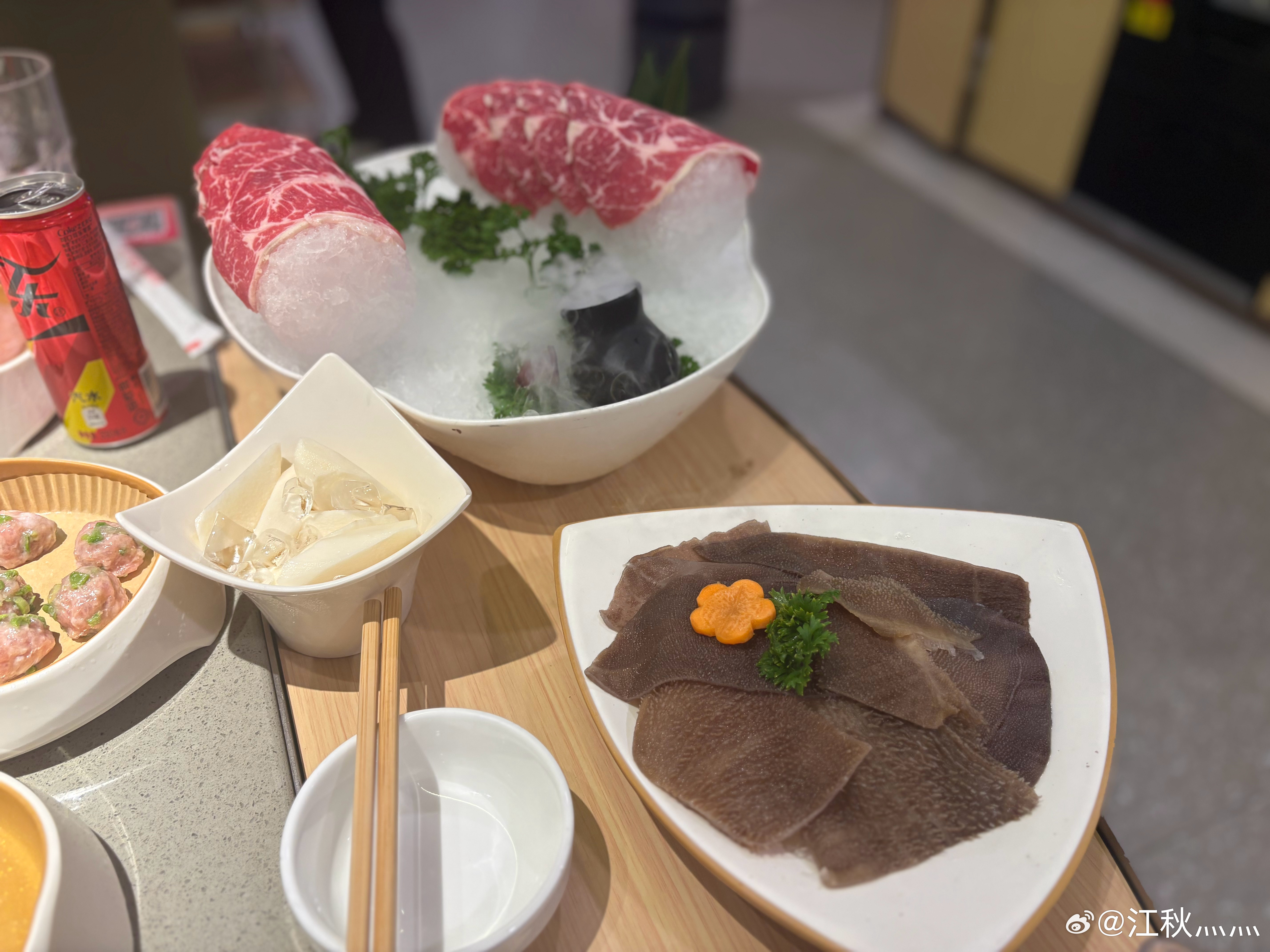 江秋灬 之前吃的捞 