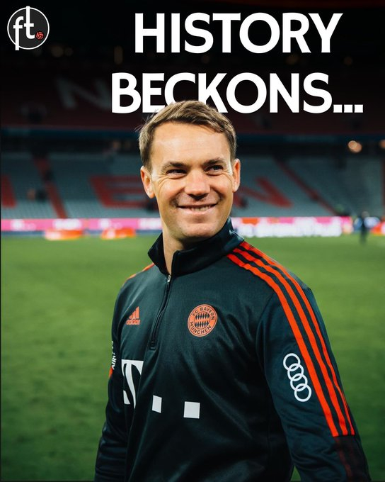 如果拜仁慕尼黑本赛季赢得欧冠和德国杯冠军，诺伊尔将成为历史上首位在顶级联赛中三次