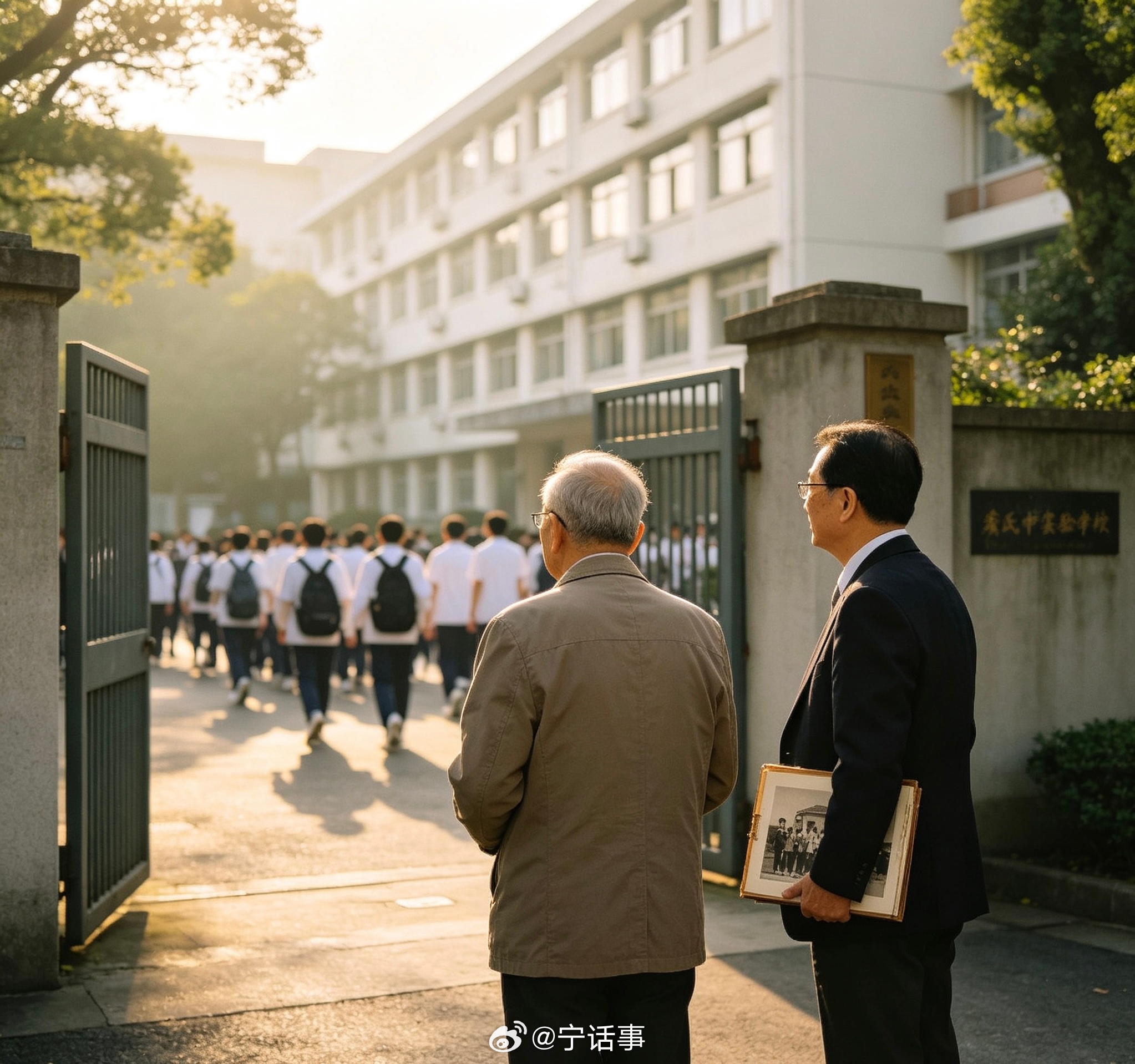 宁波翁氏后人赴骆驼中学贺校庆传助学薪火从父辈捐建实验楼，到后人接续助学，宁波翁氏