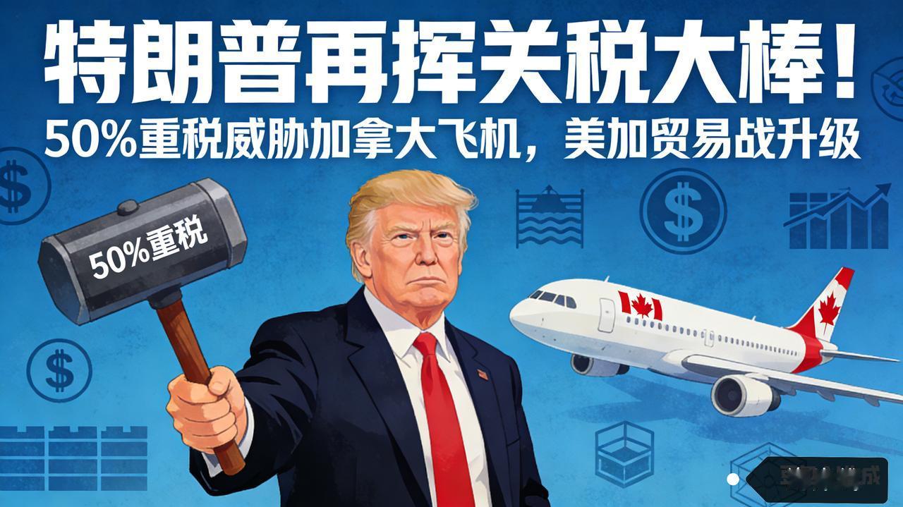 特朗普再挥关税大棒！50%重税威胁加拿大飞机，美加贸易战升级
 
美加航空贸易争