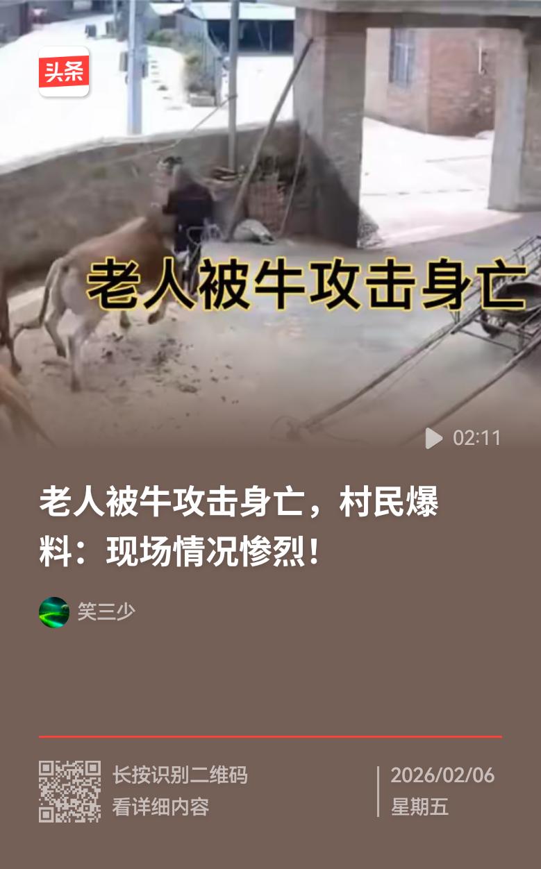 有位村民家中养了一头黄牛。这天，村民走进牛棚准备喂牛，这头平日里颇为温顺的大黄牛