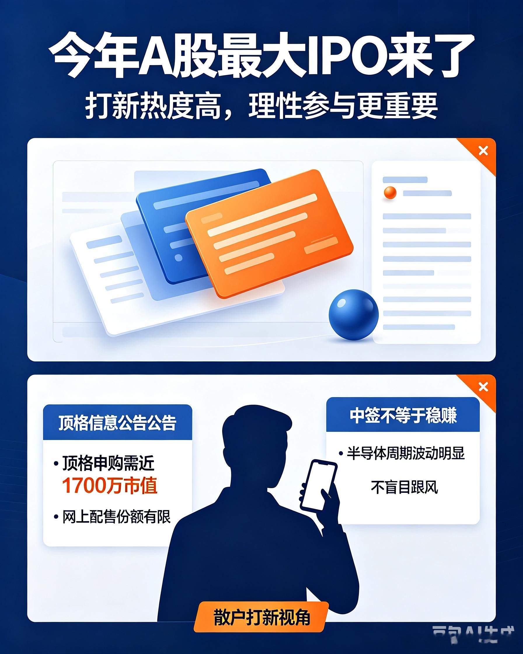 今年A股最大IPO来了超级IPO长鑫科技即将开启申购，发行体量巨大，网传中签率有