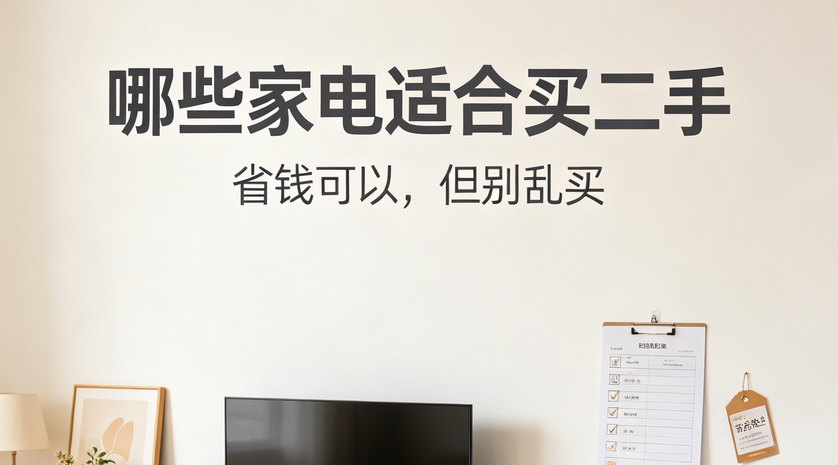 哪些家电适合买二手优先可以考虑电视、投影仪、音箱这类，结构简单，只要屏幕、画面没