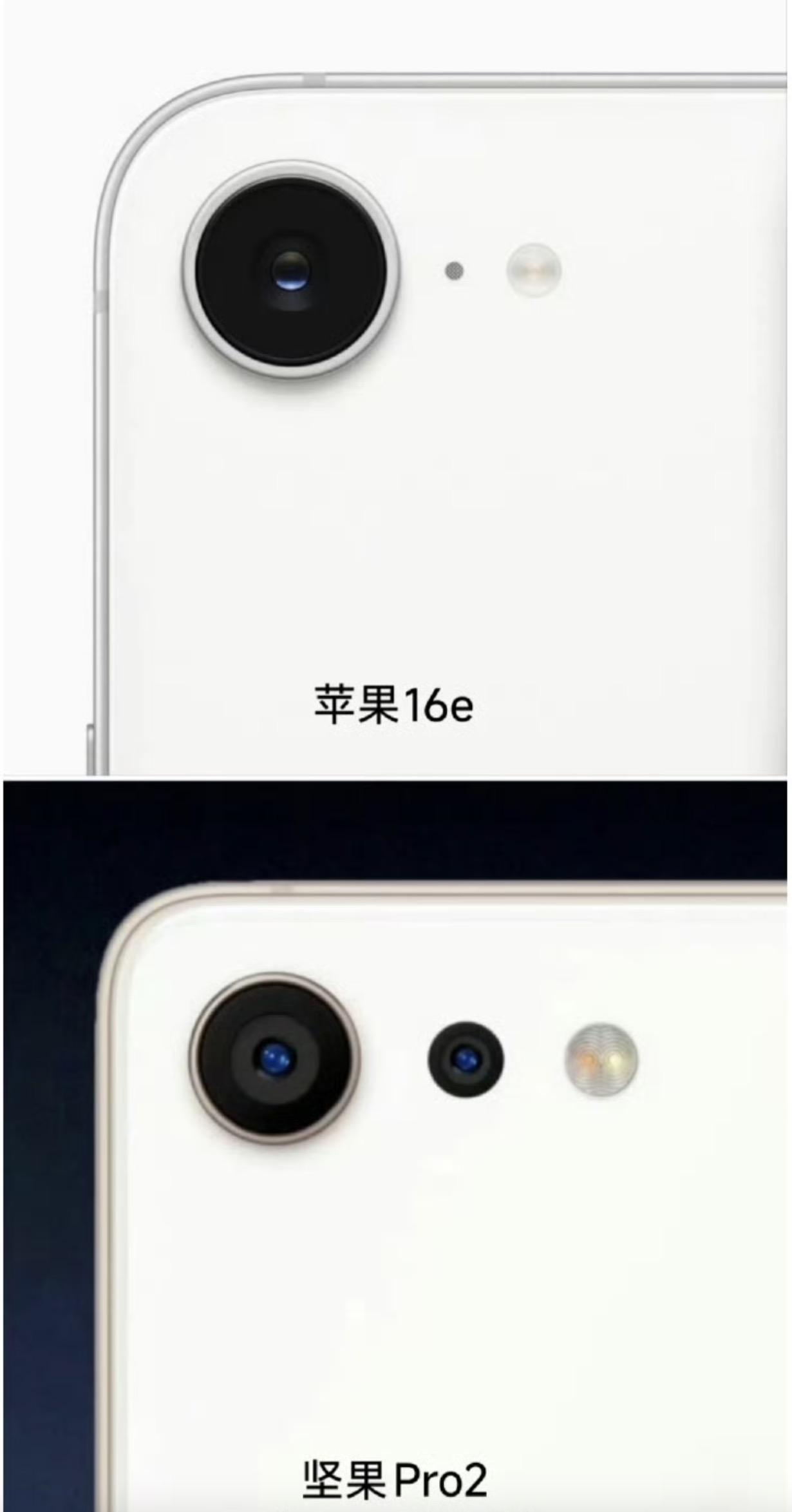 老罗果然灵感遥遥领先啊！难道苹果今年出的iPhone 16e，背面的设计灵感来源