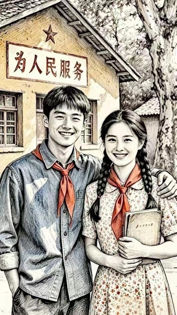 图中除了这2个相爱的人，还有第3个人，你能找到吗？
这张照片很有年代感，勾起了我