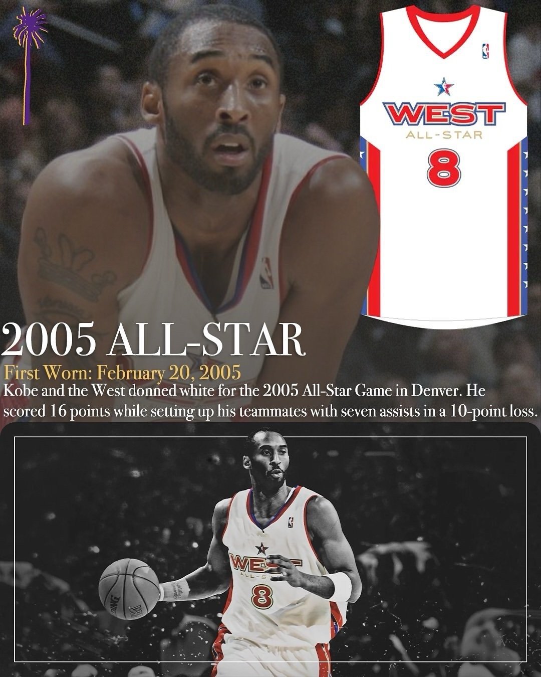 科比2005年全明星赛球衣，还记得当时艾弗森戏耍科比碰瓷成功~Images vi