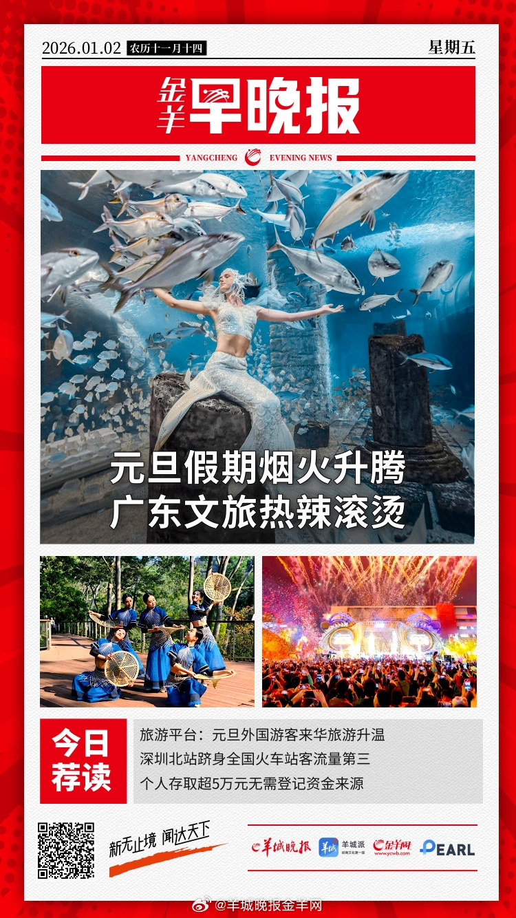 #金羊早晚报# 从元旦假期的“烟火升腾”，读懂广东文旅市场的“热辣滚烫” 惠及超