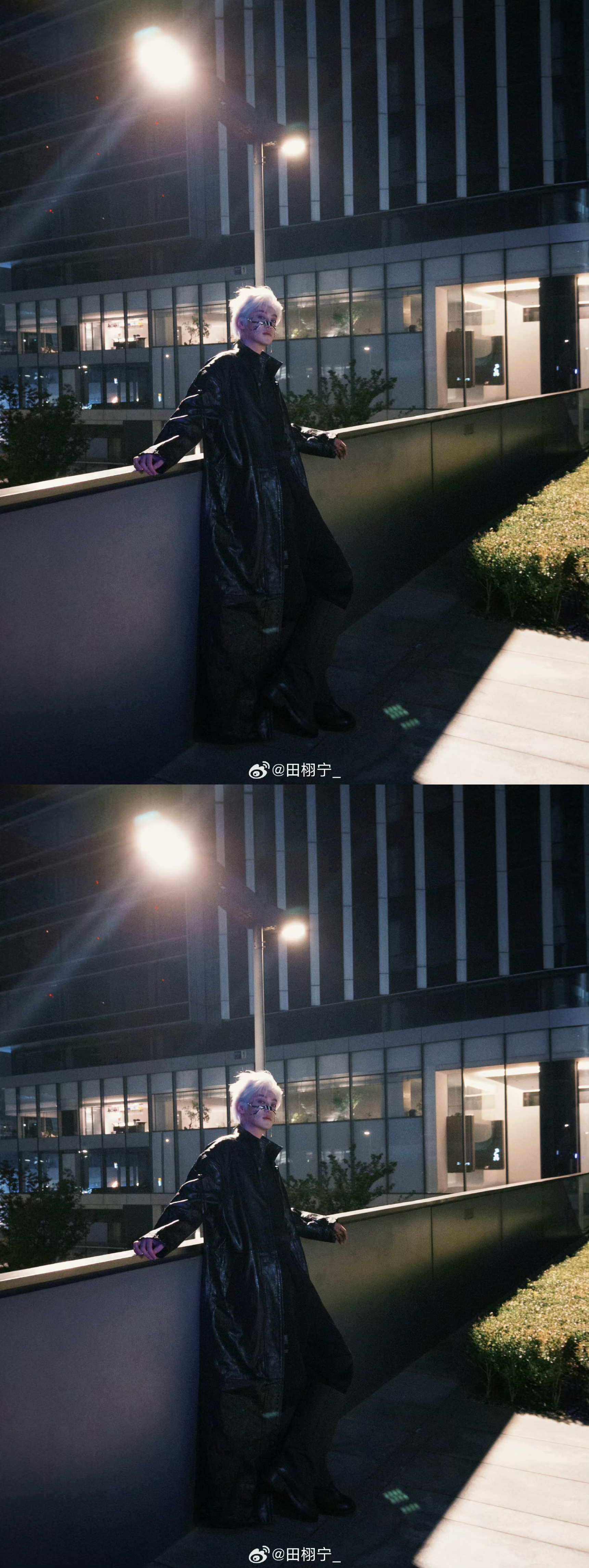 田栩宁更新营业，白发+美瞳+脸链，不一样的帅气