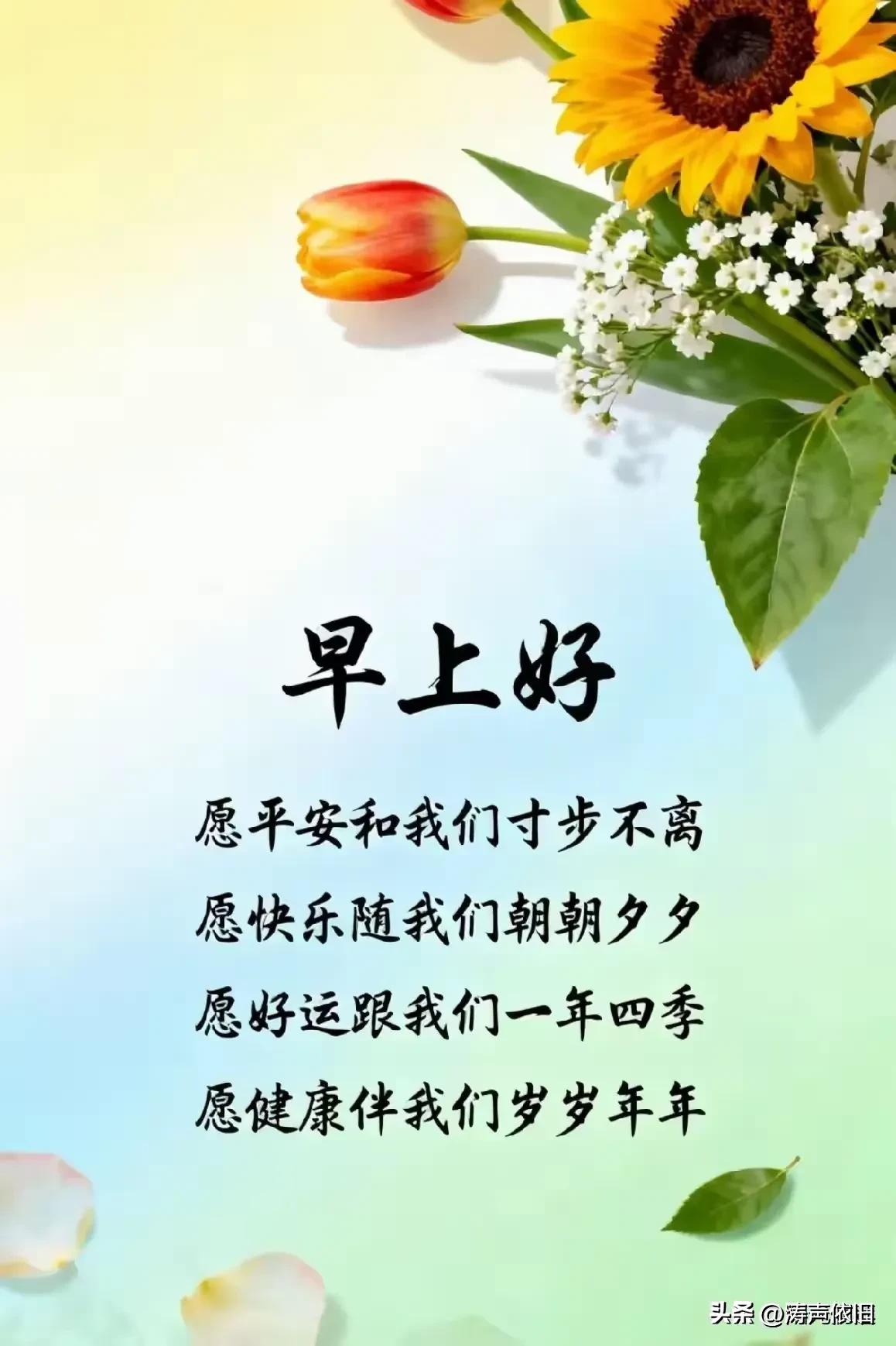 《五律·秋辰寄愿》

秋阳呈吉兆，
风至送新凉。
疏木霜前黄，
轻丝雨底香。
清