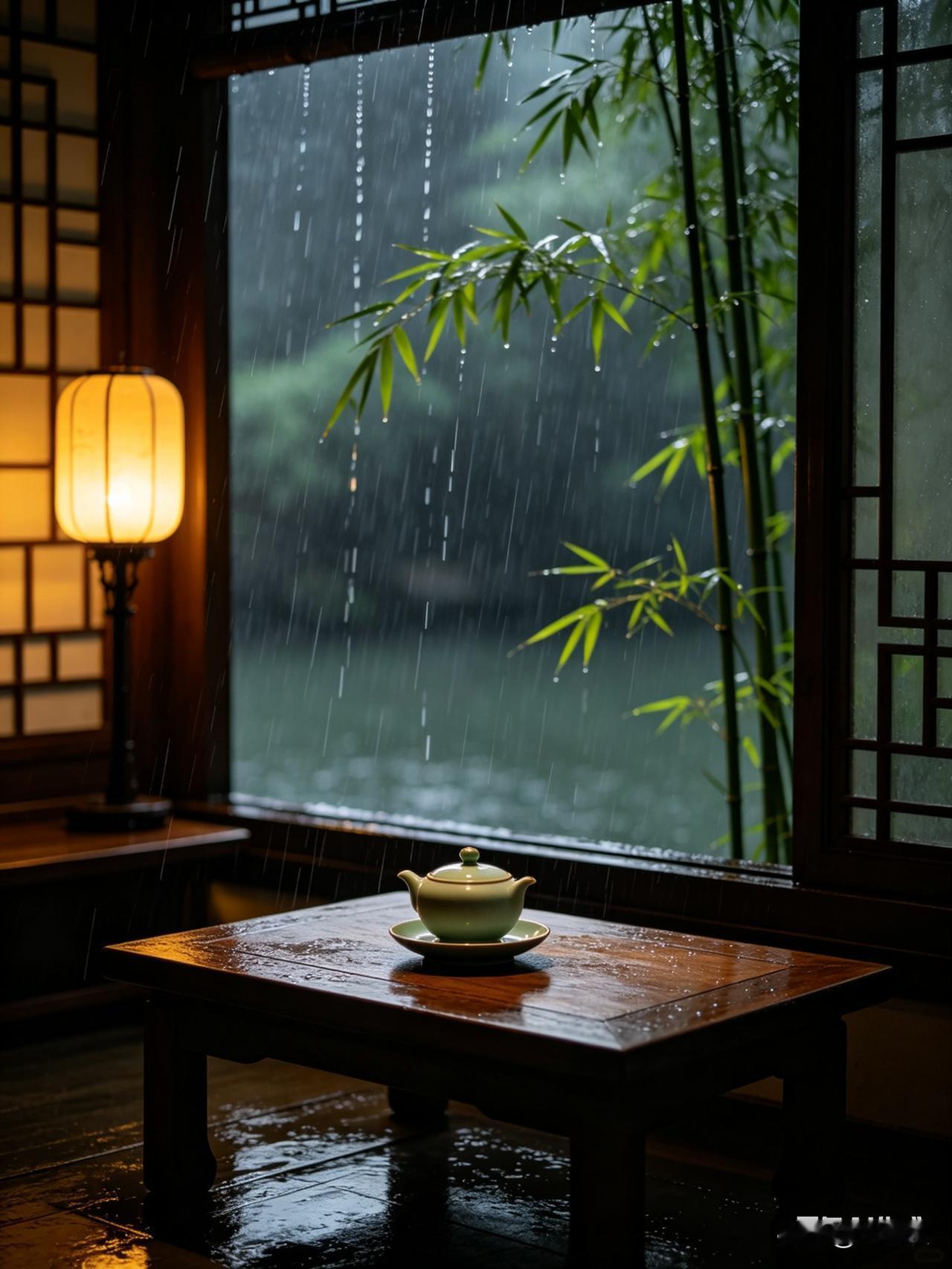 半盏清茶听夜雨，求下联