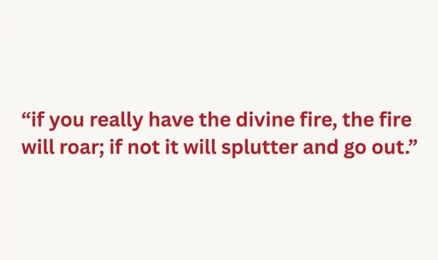 如果有神圣的火焰，它会熊熊燃烧；如果没有，就任它熄灭。生活手记