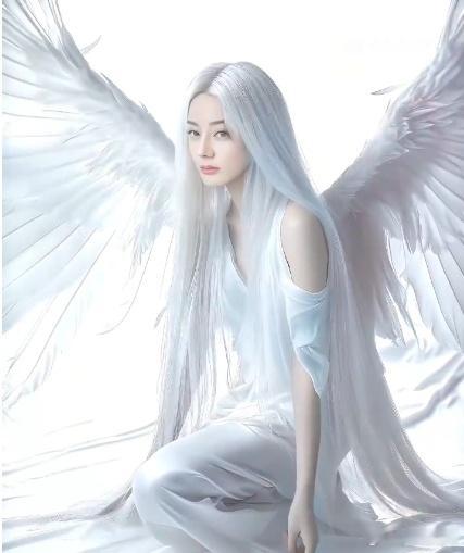 #迪丽热巴纯白天使面容##迪丽热巴纯白天使造型#迪丽热巴纯白天使造型，每一帧都画