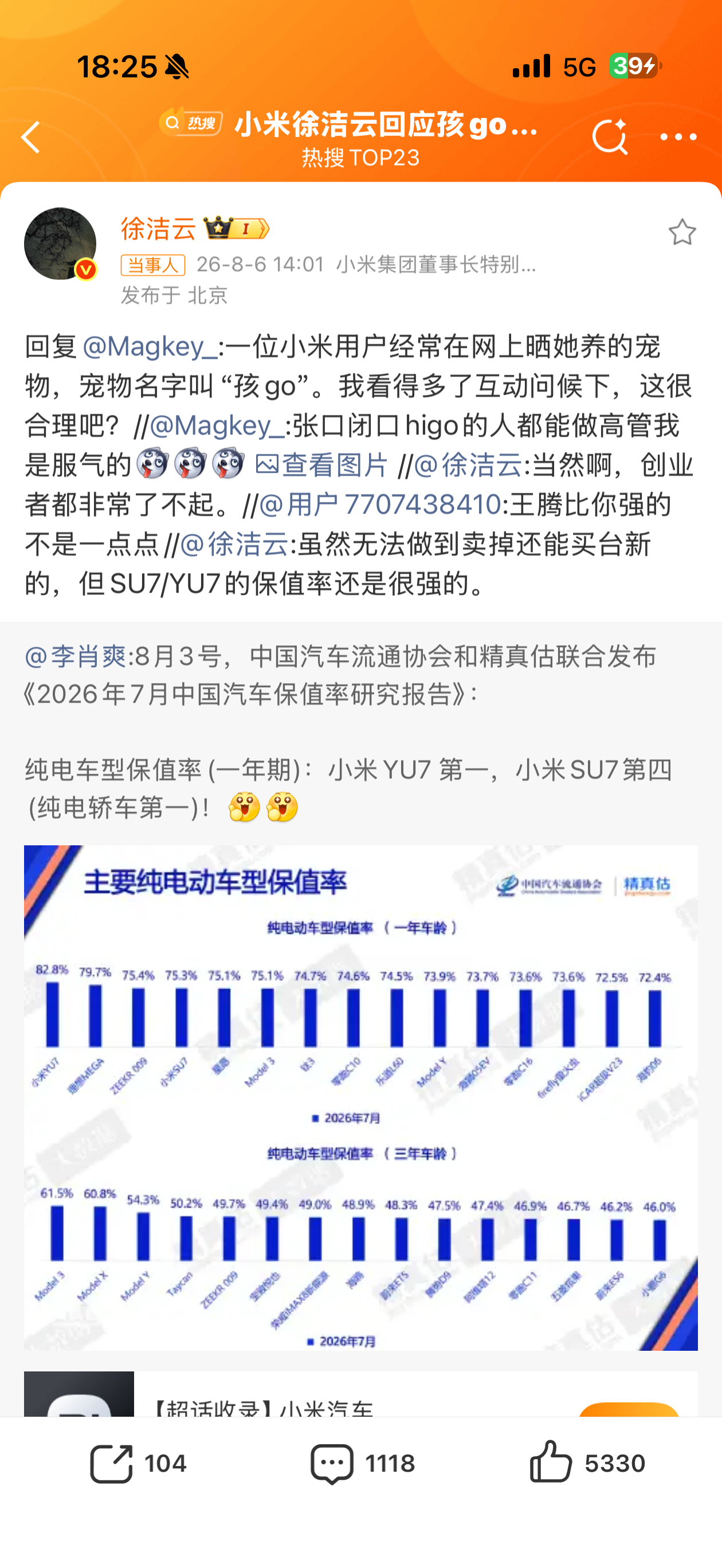 小米徐洁云回应孩go言论是这么一回事么？感觉还是不要扩大猜想范围，对谁不好