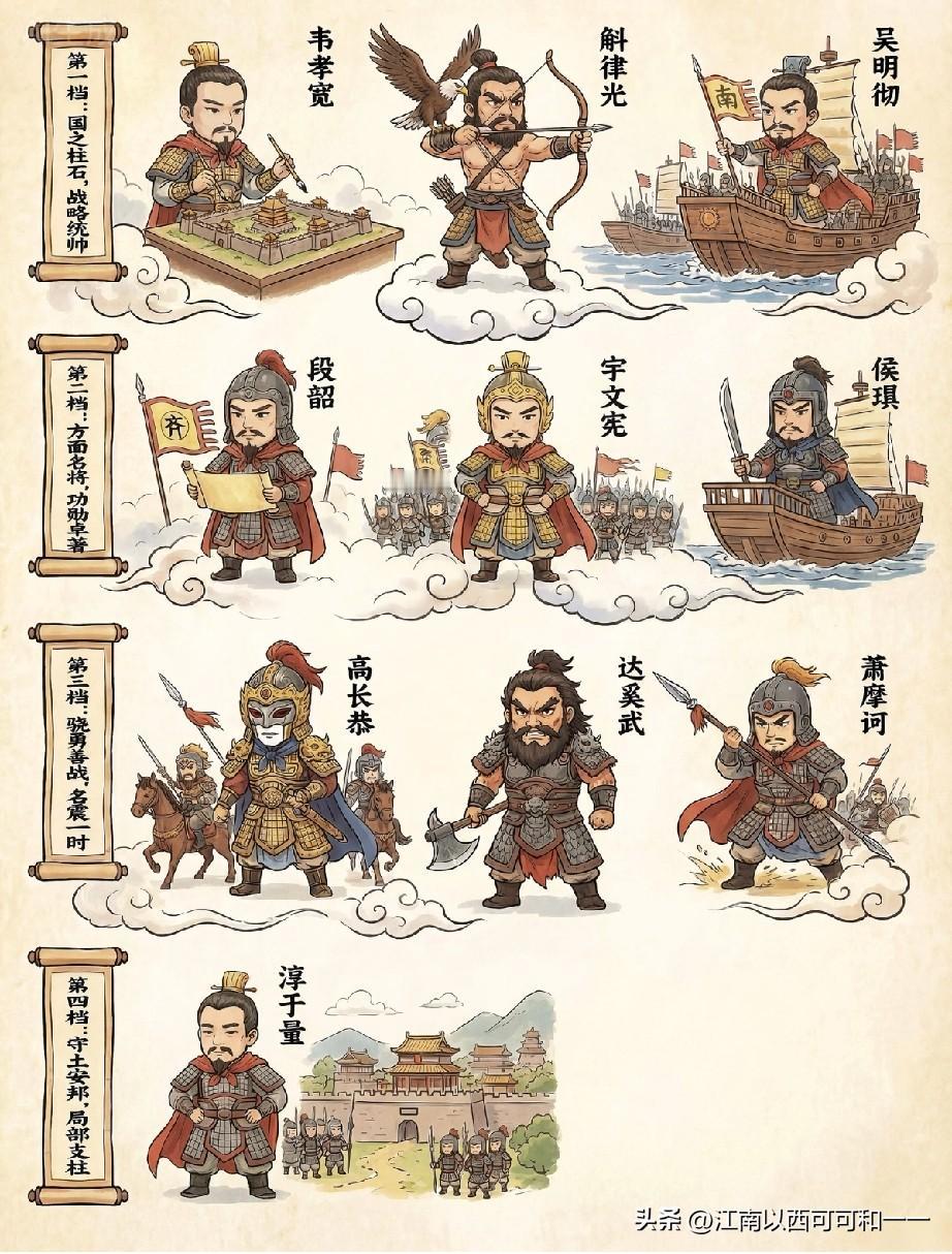 这里面的名将谁能排第一？