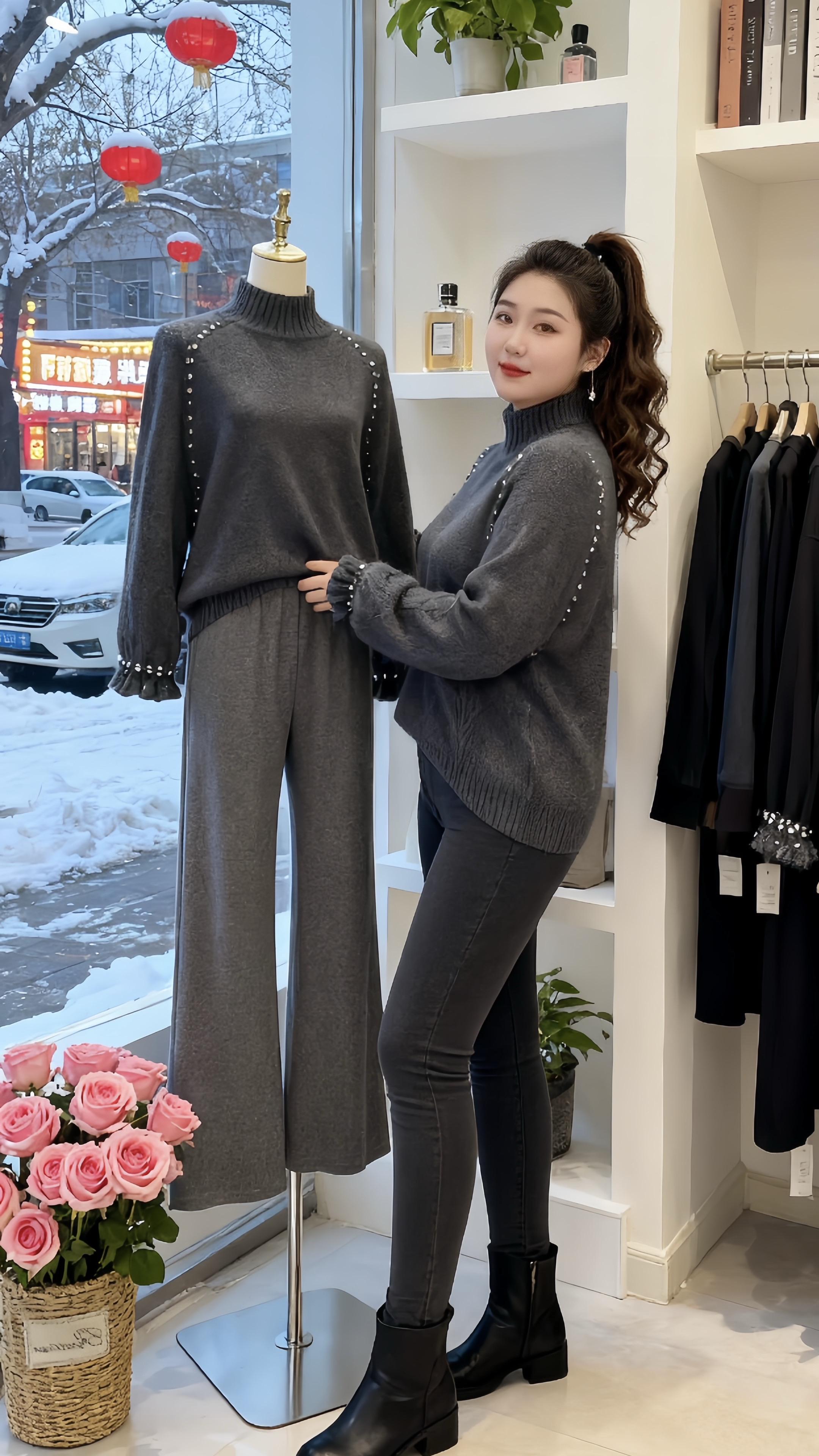 秋冬穿搭 保暖又好看一键入冬穿搭大码女装遮肉显瘦