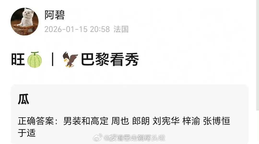 🍉：梓渝迪奥巴黎看秀 