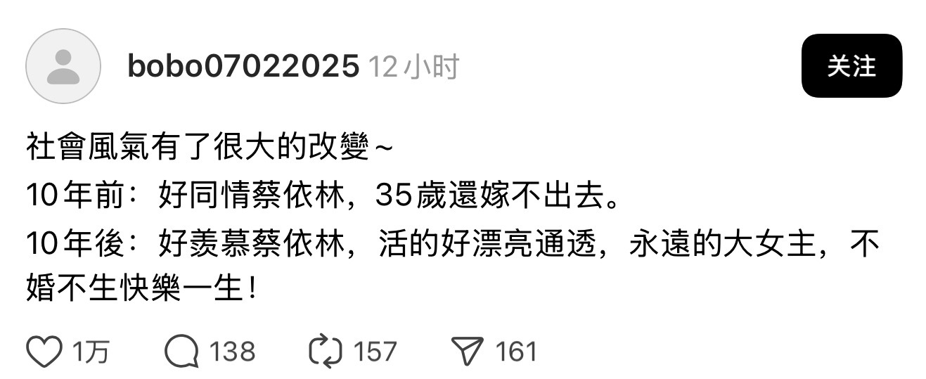 脆上对于蔡依林晚婚的讨论 ​​​