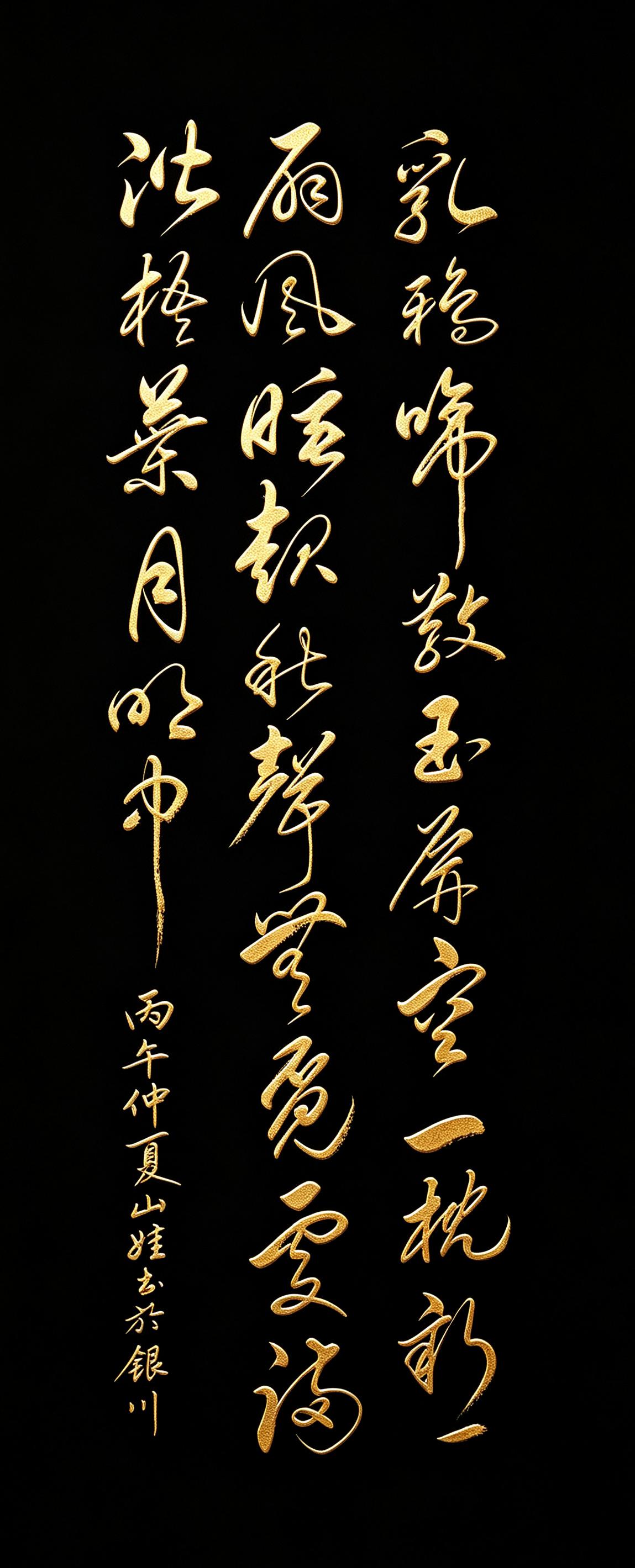 诗书相融，一纸写尽古人秋夜的悠然心境 
今天欣赏这幅草书，写的是刘翰那首公认写立