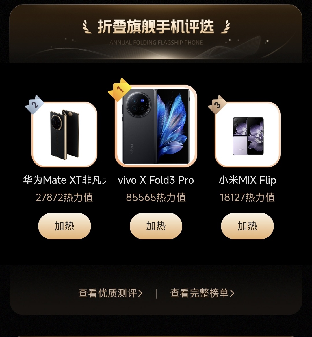 vivo在这次投票中非常给力，三款机型目前投票都是第一名，在你们心目中2024年