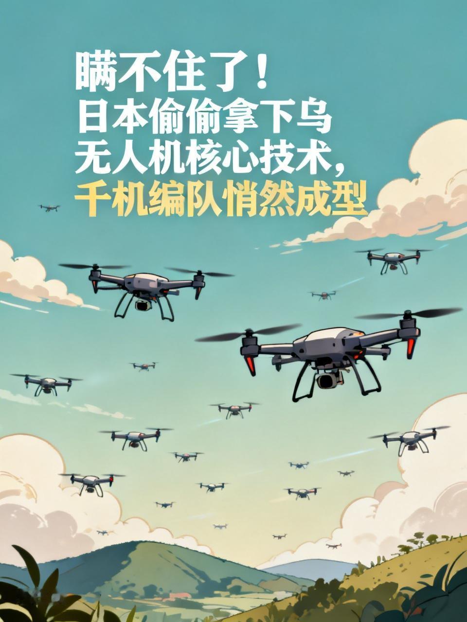 瞒不住了！日本偷偷拿下乌无人机核心技术，千机编队悄然成型这一情况背后，日本的野心