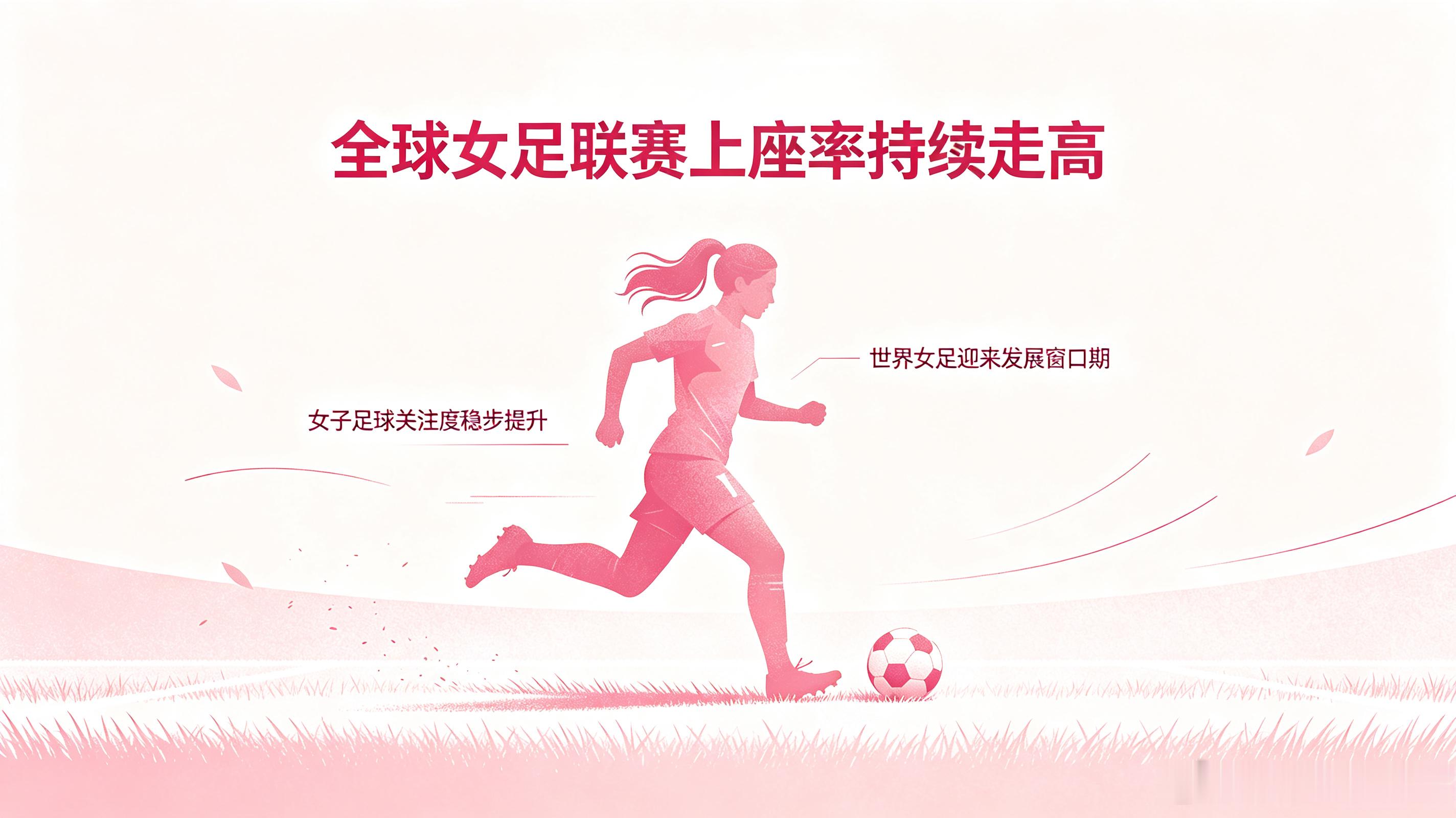 全球多地女足联赛现场上座率不断走高，女子足球大众关注度持续攀升，不少青少年女孩投