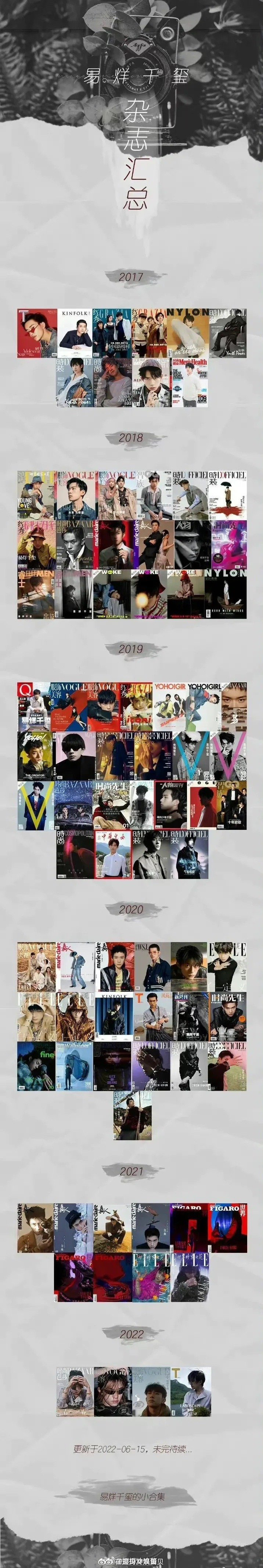 热知识:易烊千玺内娱唯一一位13刊大满贯 ，才22岁！ 