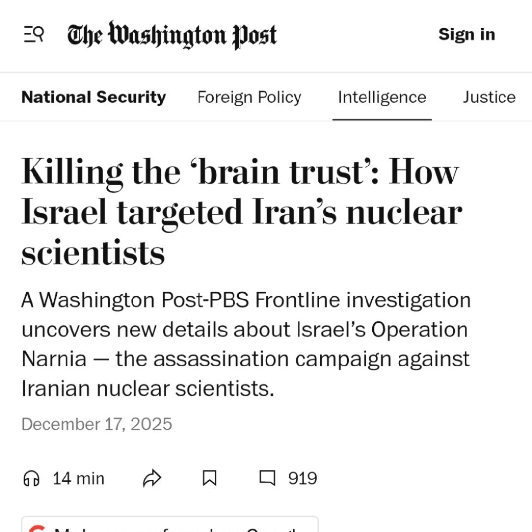 以色列暗杀伊朗核专家细节曝光从战术角度上，以色列、美国的情报部门屡创“奇功”。跟