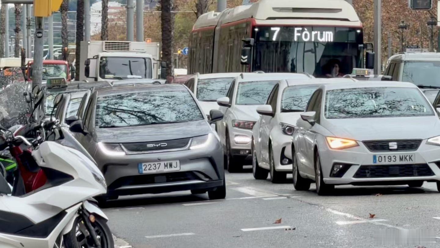 今天欧洲街头的真实一幕！比亚迪的车随处可见…… 