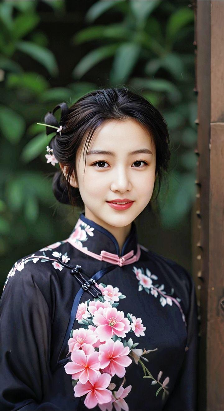 AI扩图 AI旗袍雅韵