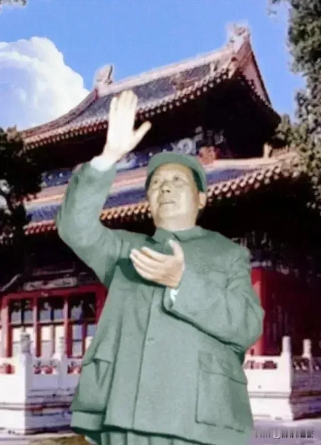 世界伟人，东方巨人。

功勋盖世，永存史册！

铭记伟人，传承精神，

一手举擎