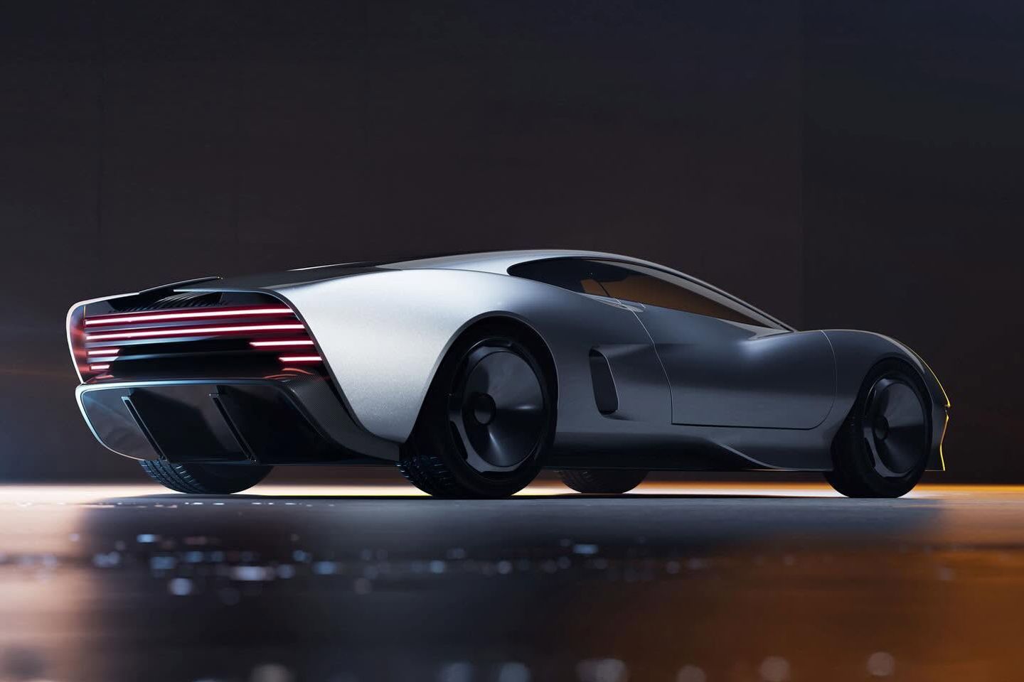 一天一张文艺照 Callum Design设计的捷豹XJ220现代版本，黄色的G