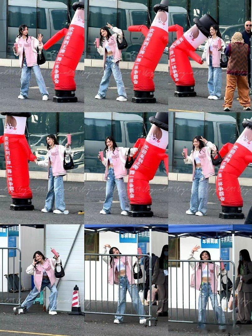 #吴宣仪王牌上班路透##吴宣仪气球人合照# 和气球人互动的小选不要太可爱[憧憬]