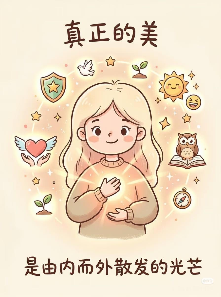 人要学会和自己的容貌瑕疵和解刷多精致网图很容易内耗，总盯着自己的缺点放大。其实那